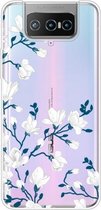 Voor Asus Zenfone 7 Pro ZS671KS Schokbestendig Geschilderd Transparant TPU Beschermhoes (Magnolia)