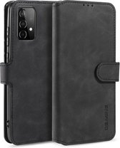 Voor Samsung Galaxy A52 5G DG.MING Retro Oil Side Horizontale Flip Leren Case met Houder & Kaartsleuven & Portemonnee (Zwart)