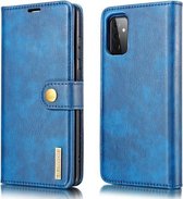 Voor Samsung Galaxy A72 5G DG.MING Crazy Horse Texture Flip Afneembare Magnetische Leren Case met Houder & Kaartsleuven & Portemonnee (Blauw)