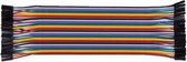Veelkleurige 40-pins vrouw-naar-vrouw breadboard jumper draden lint kabel