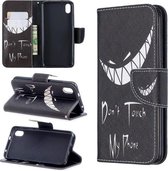 Gekleurde tekening patroon horizontale flip lederen tas met houder & kaartsleuven & portemonnee voor Xiaomi Redmi 7A (grijns)