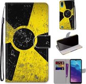 Voor ZTE Blade A5 2020 Gekleurde Tekening Cross Textuur Horizontale Flip PU Lederen Case met Houder & Kaartsleuven & Portemonnee & Lanyard (Geel Zwart Logo)