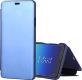 Mirror Clear View Horizontale Flip PU lederen hoes voor Huawei Nova 3, met houder (blauw)