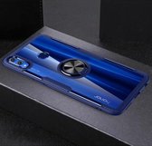 Krasbestendige TPU + acryl ringbeugel beschermhoes voor Huawei Honor 8X (blauw)