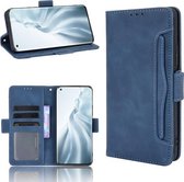 Voor Xiaomi Mi 11 Skin Feel Kalfspatroon Horizontale flip lederen tas met houder & kaartsleuven en fotolijst (blauw)