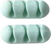 10 stuks plak type hoofdtelefoon datakabel organizer (groen)