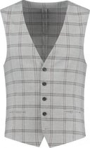 GENTS | Gilet Heren | Polyester |  ruit lichtgrijs 0039 Maat L