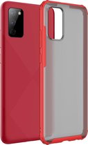 Samsung Galaxy A02s Hoesje - Mobigear - Shockproof Serie - Hard Kunststof Backcover - Rood - Hoesje Geschikt Voor Samsung Galaxy A02s