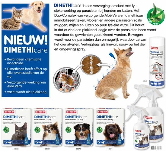 Beaphar Dimethicare Omgevingsspray - Anti vlooien en tekenmiddel - 400 ml 400ml