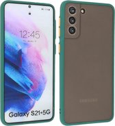 Samsung Galaxy S21 Plus Hoesje Hard Case Backcover Telefoonhoesje Donker Groen