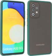 Samsung Galaxy A52 & Galaxy A52 5G Hoesje Hard Case Backcover Telefoonhoesje Donker Groen