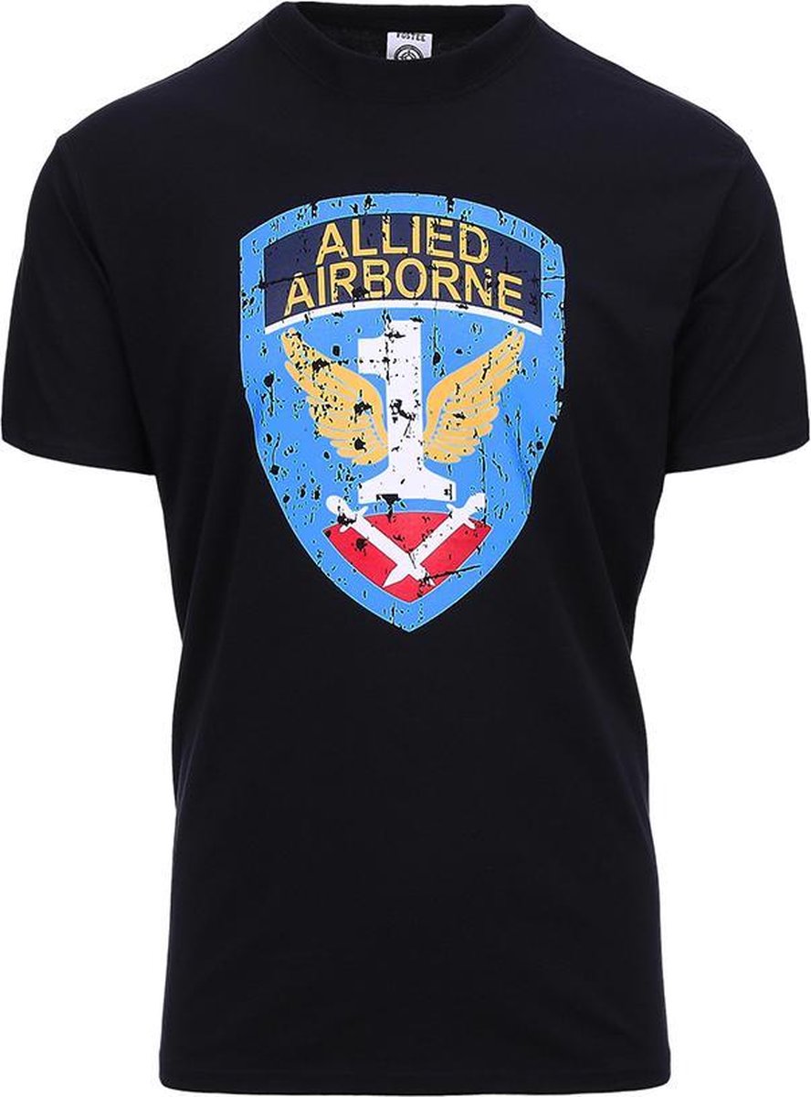 Fostex Garments T-shirt Allied Airborne Zwart