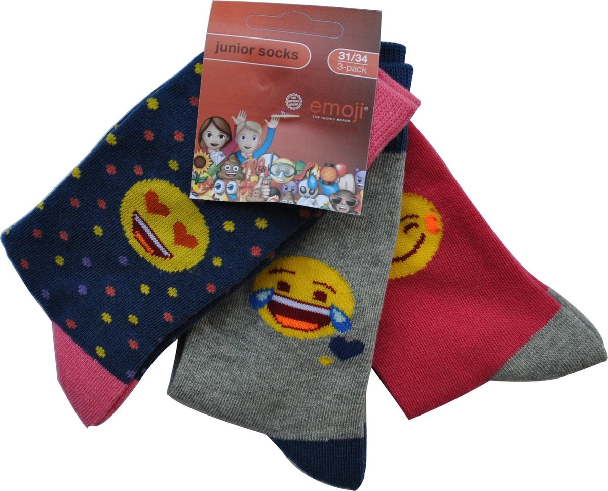 Lot 7 paires chaussettes emoji fille - DistriCenter