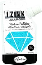 IZINK Diamond glitterverf/pasta - 80 ml, hemelsblauw
