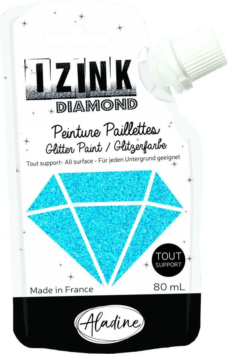 Hemelsblauw Glitterverf Izink Diamond