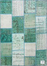 Vloerkleed Vintage 167x237 cm Handgeknoopt Patchwork Tapijt tapijten woonkamer