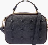 Fashionfanatics® Vita Crossbodytas Zwart Vierkantjes - Ritssluiting - Dames