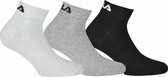 Fila - Ankle Socks 3-Pack - 3 Paar Sokken - 35 - 38 - Grijs/Wit/Zwart
