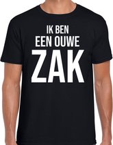 Ik ben een ouwe zak cadeau t-shirt - zwart - voor heren - kado shirt / outfit / pensioen / VUT / verjaardag 2XL