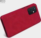 Hoesje geschikt voor OnePlus 9 - Qin Leather Case - Flip Cover - Rood