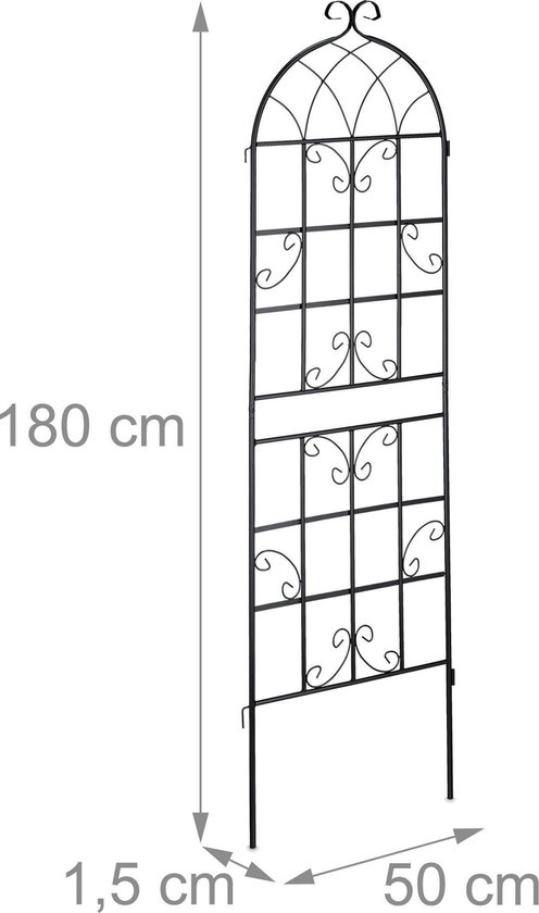 Relaxdays trellis uitschuifbaar, set van 3, 180x60 cm, hout, plantensteun wandmontage, klimplantenrek, bruin