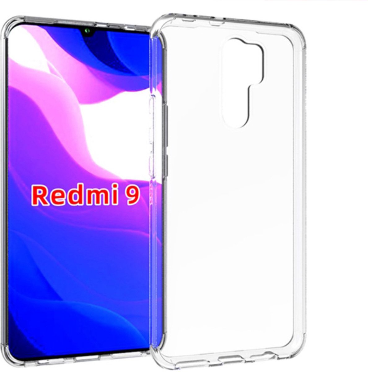 Back Cover Xiaomi Redmi 9 TPU Siliconen Transparant