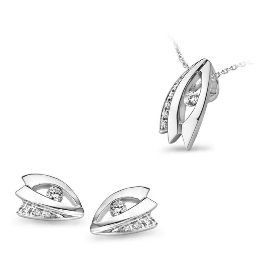 Orphelia SET-5040 - Ketting(en) met oorbel(len) - Zilver 925