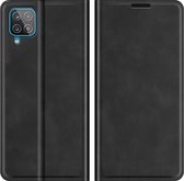 Cazy Samsung Galaxy A12 Hoesje Portemonnee Book Case Kunstleer - Zwart