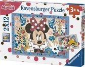 Ravensburger puzzel Bloemen voor Minnie Mouse - Twee puzzels - 12 stukjes - kinderpuzzel