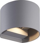 LED Wandlamp - Denver - Grijs - 6W - IP65 - Dimbaar - 3000K