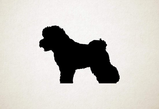 Silhouette hond - Bichon Frise - L - 75x103cm - Zwart - wanddecoratie