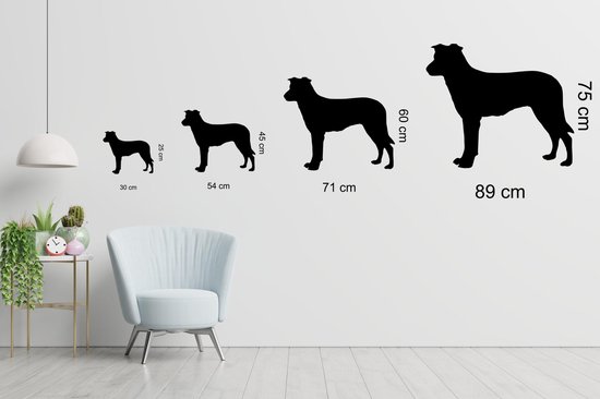 Silhouette chien - Chinook - S - 45x54cm - Zwart - décoration murale