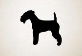 Silhouette hond - Lakeland Terrier - L - 75x87cm - Zwart - wanddecoratie