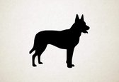 Silhouette hond - Dutch Shepherd Dog - Nederlandse herdershond - XS - 25x28cm - Zwart - wanddecoratie