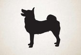 Silhouette hond - Norrbottenspets - M - 62x60cm - Zwart - wanddecoratie