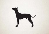 Silhouette hond - Peruvian Hairless Dog - Peruaanse haarloze hond - L - 75x91cm - Zwart - wanddecoratie