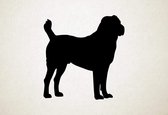 Silhouette hond - Kuchi Afghan Shepard - Kuchi Afghaanse herder - L - 79x75cm - Zwart - wanddecoratie