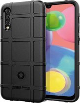 Voor Galaxy A70s Full Coverage Shockproof TPU Case (Zwart)