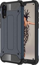 Voor Huawei P20 Full-body Rugged TPU + PC Combinatie Cover Case (Marineblauw)