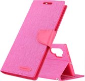 GOOSPERY JELLY RICH DAGBOEK Horizontale Flip PU lederen tas met kaartsleuven & portemonnee en houder voor Galaxy Note 10+ (roze)