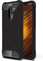 Diamond Armor PC + TPU warmteafvoer beschermhoes voor Xiaomi Pocophone F1 (zwart)