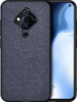 Voor Vivo S1 Pro (Indiase versie) Schokbestendige stoffen textuur PC + TPU beschermhoes (blauw)