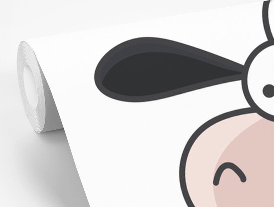 Une illustration d'un mouton avec une fotobehang de rasoir