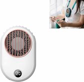 Opgewaardeerde versie van hangende nekventilator USB Handheld draagbare ventilator Hangende nek Desktop multifunctioneel gebruik (wit)