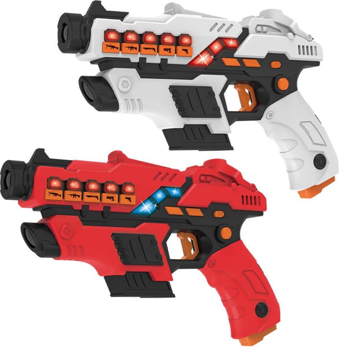 KidsTag Lasergame set avec 4 pistolets laser rouge/vert