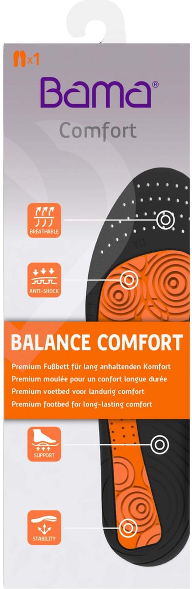 Bama - Balance Comfort Inlegzool - Bruin - Maat 40