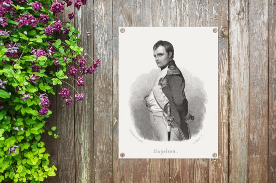Illustration de Napoleon Bonaparte sur fond blanc affiche de jardin 30x40 cm - petit - Toile de jardin / Toile d'extérieur / Peintures d'extérieur (décoration de jardin)