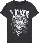 DC Comics Batman Heren Tshirt -S- Joker Face Zwart