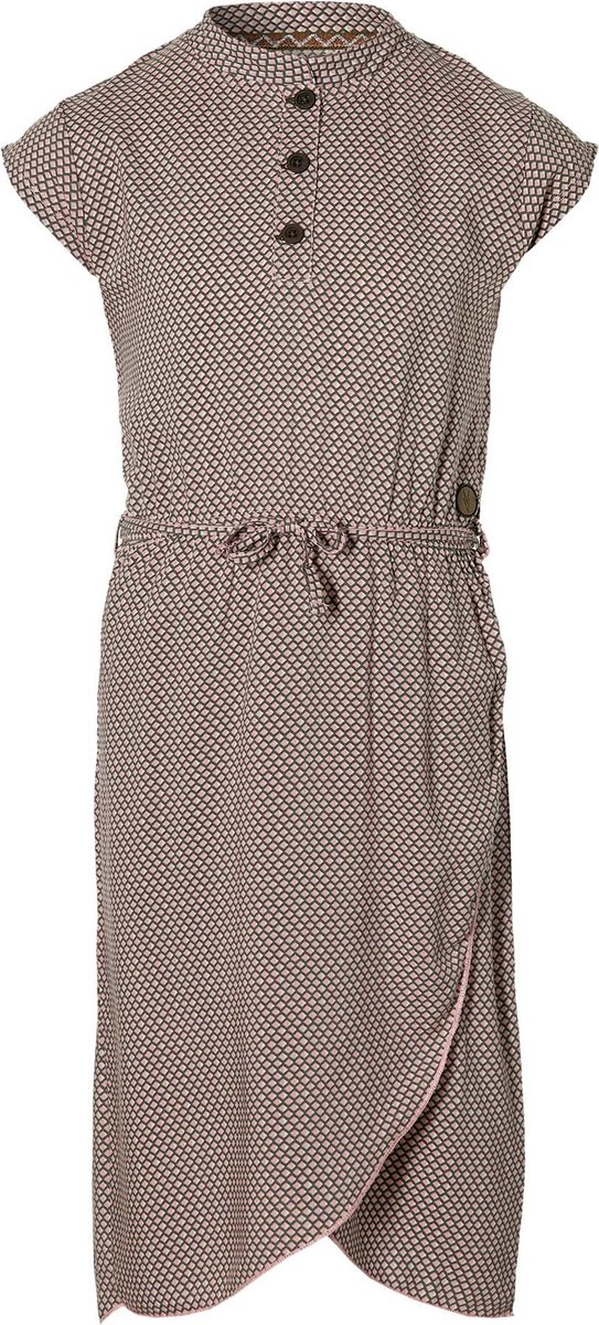 Levv jurk Madelin olijfgroen/roze retroprint - maat 116