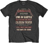 Metallica Heren Tshirt -XL- Seattle '89 Eco Zwart